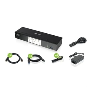 4Port 4K KVM w HDMI USB Audio