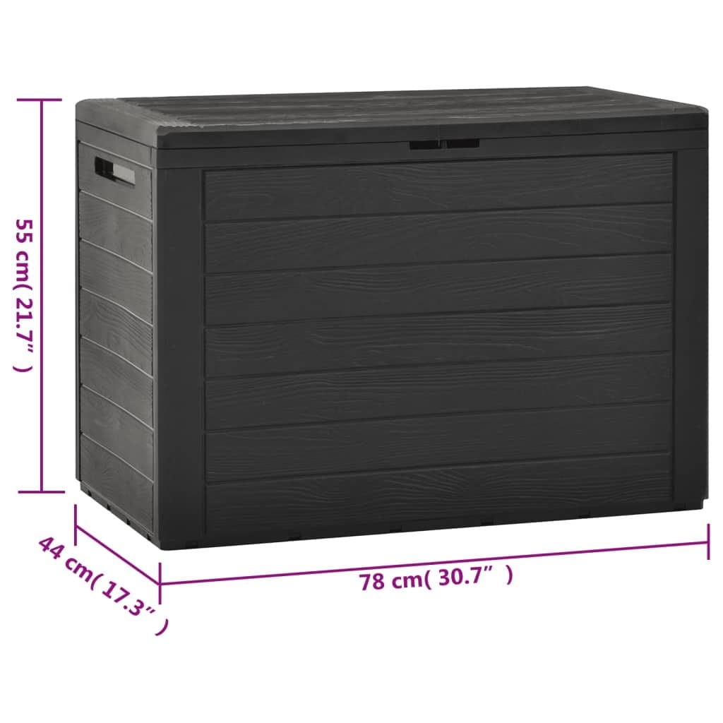 Patio Storage Box Anthracite 38.7"x17.3"x21.7"