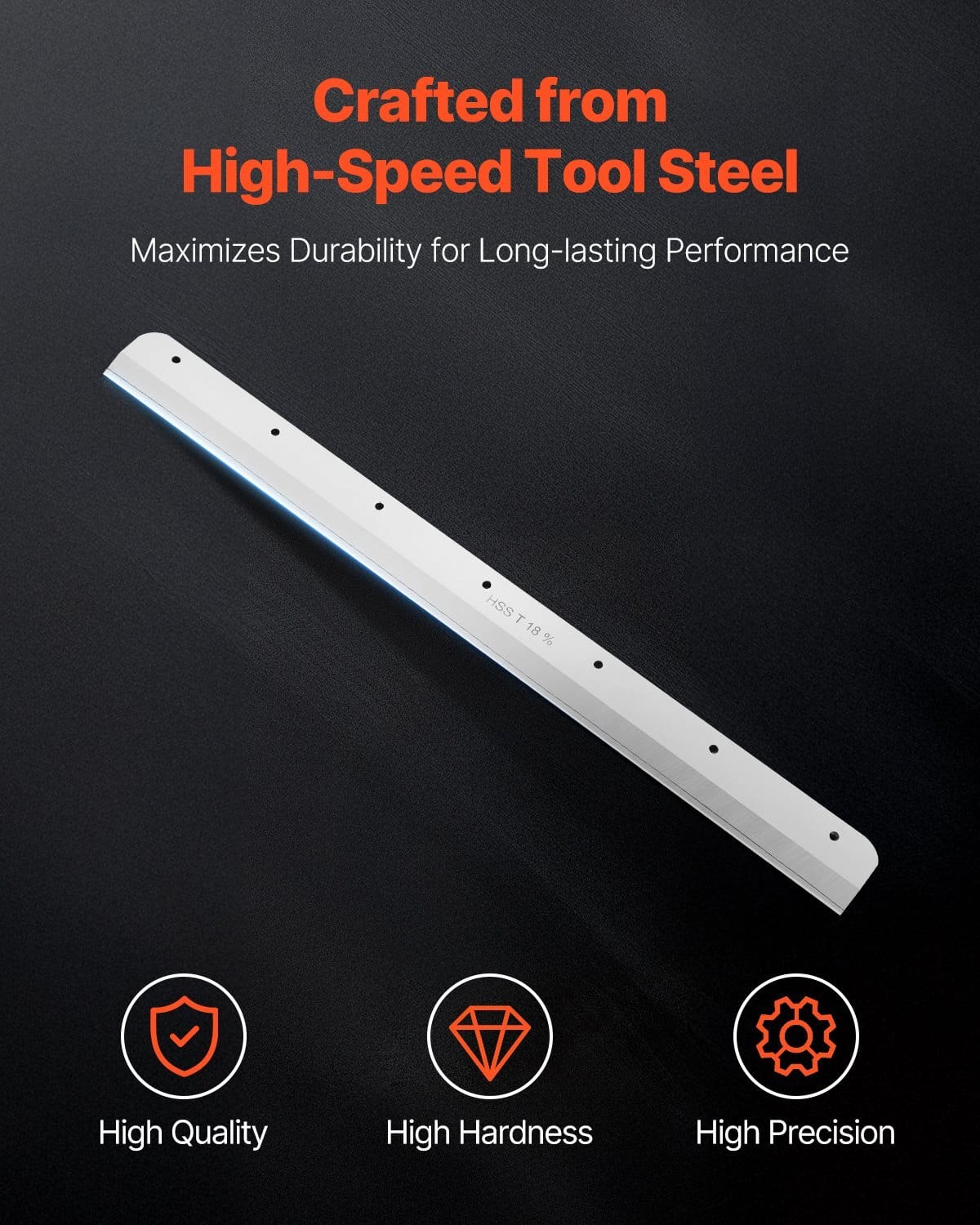 Paper Cutter Blade, Heavy Duty Steel Blade Replacement Suitable for Professional Cutter G450VS+, Paper Trimmer Machine Spare Blade,503 x 43 x 6 mm