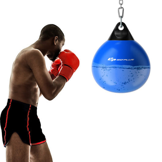 18 Inch 110 Pound Heavy Punching Water Aqua Bag with Adjustable Metal Chain-Blue - Color: Blue