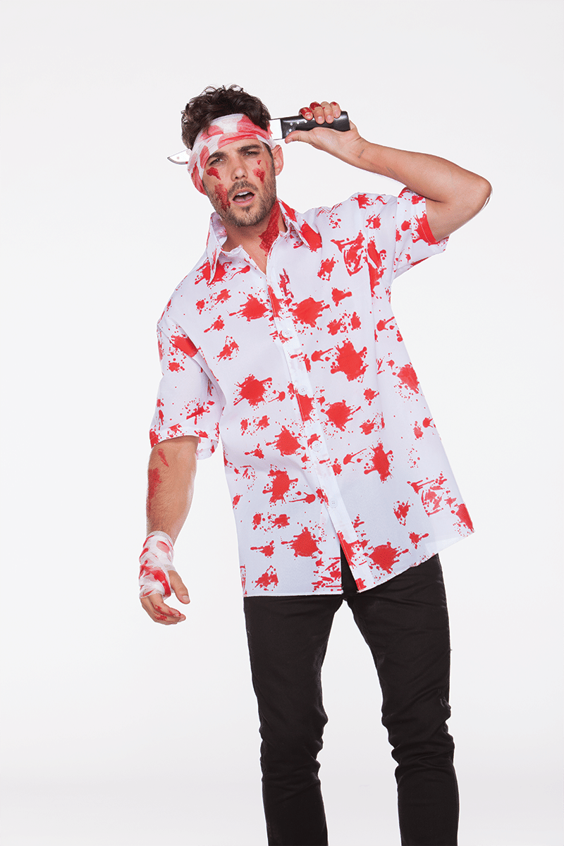 Halloween Wholesalers Zombie Men s Fancy Dress Costume Shirt