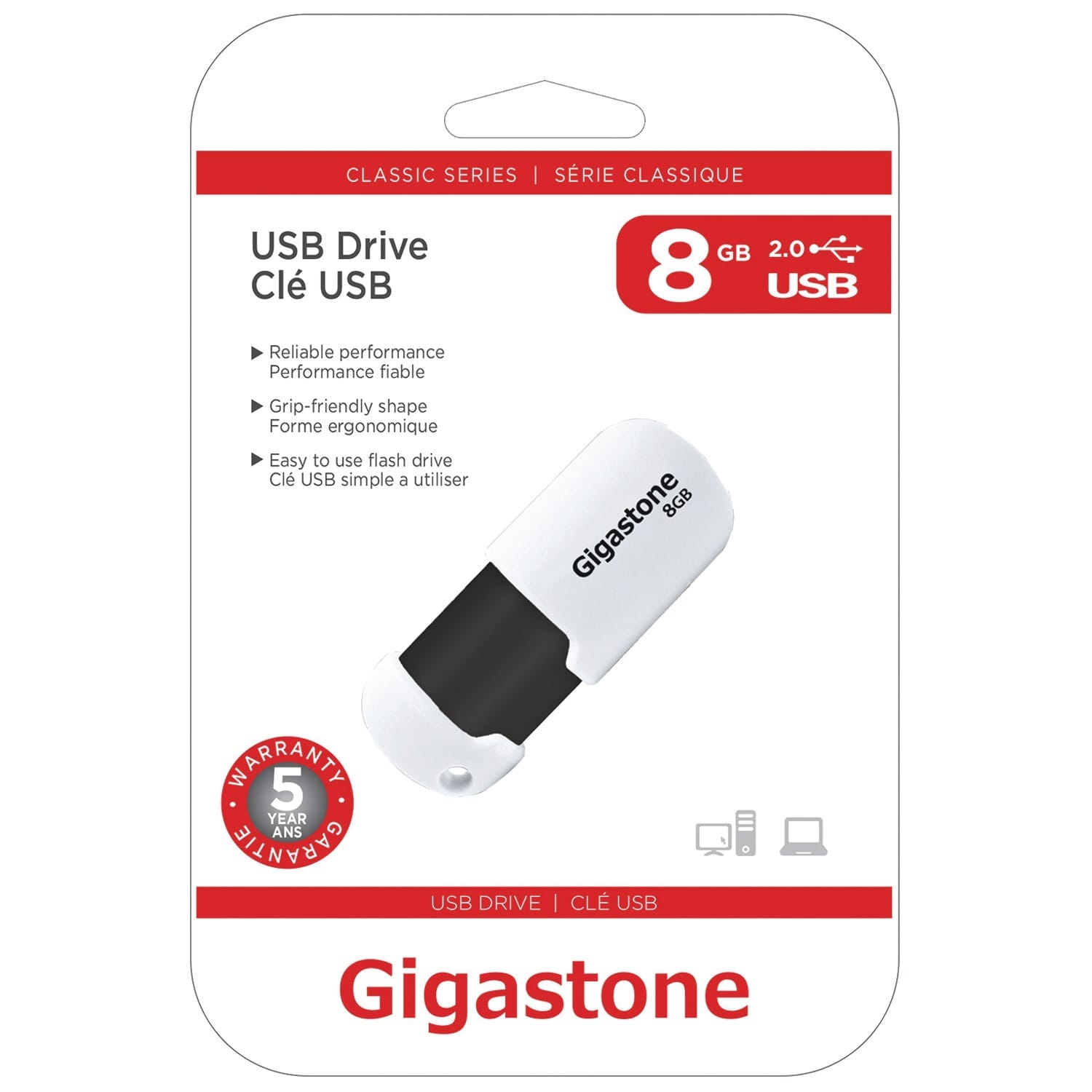 Gigastone GS-Z08GCNBL-R USB 2.0 Drive (8GB)