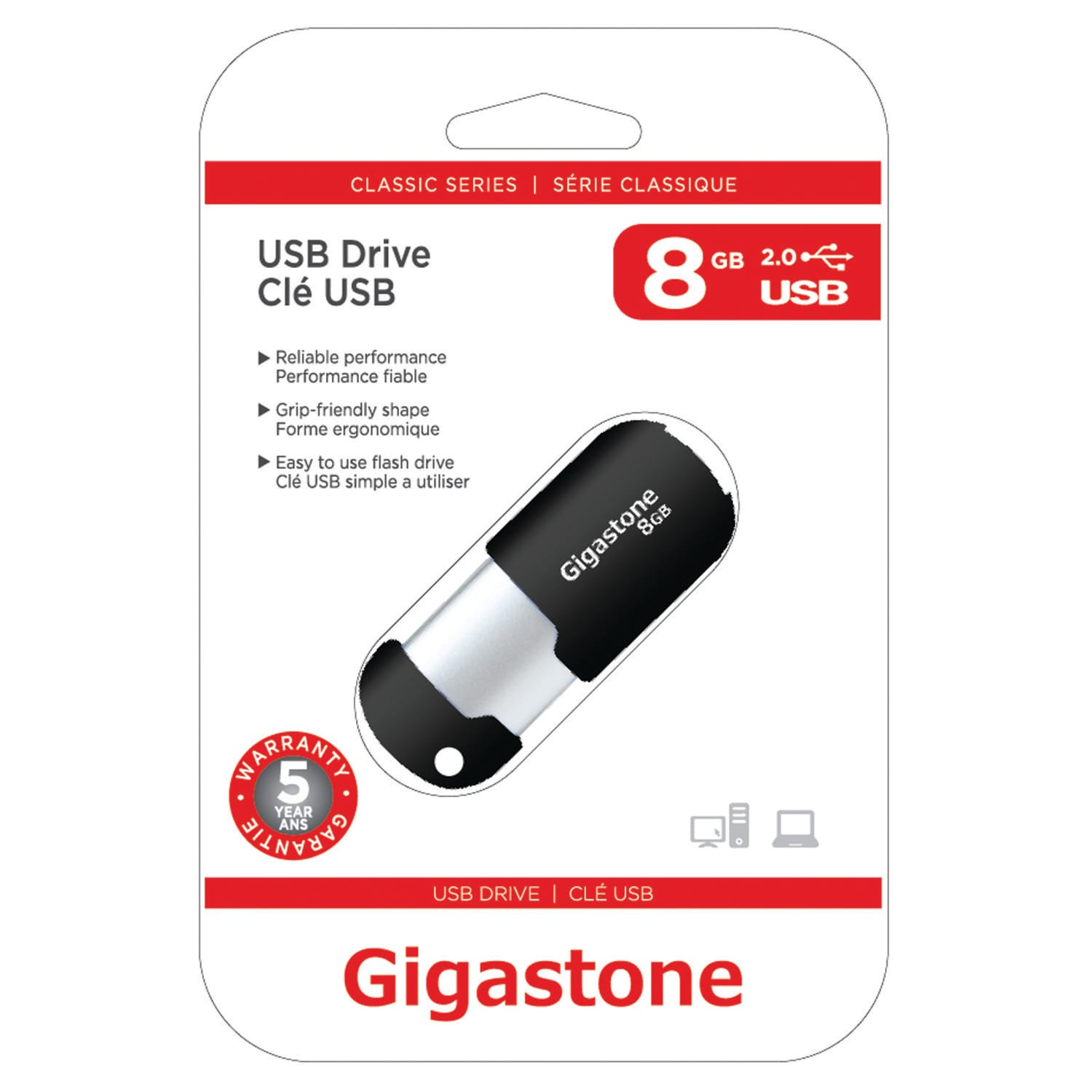 Gigastone GS-Z08GCNBL-R USB 2.0 Drive (8GB)