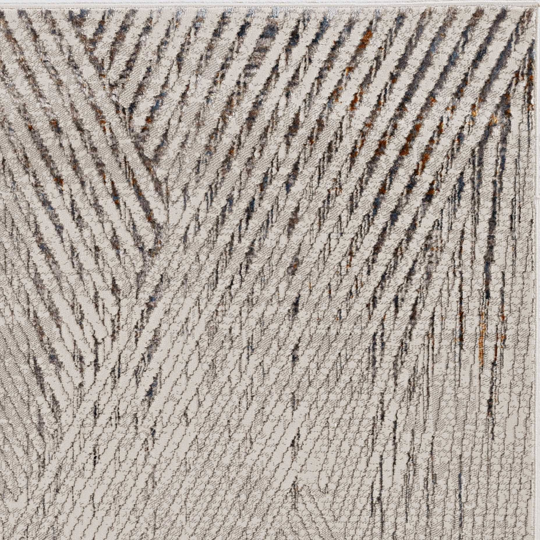 8' X 11' Gray and Ivory Area Rug