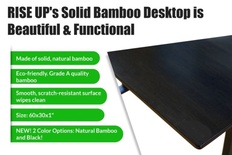 White and Black 52" Bamboo Dual Motor Electric Office Adjustable Computer Desk