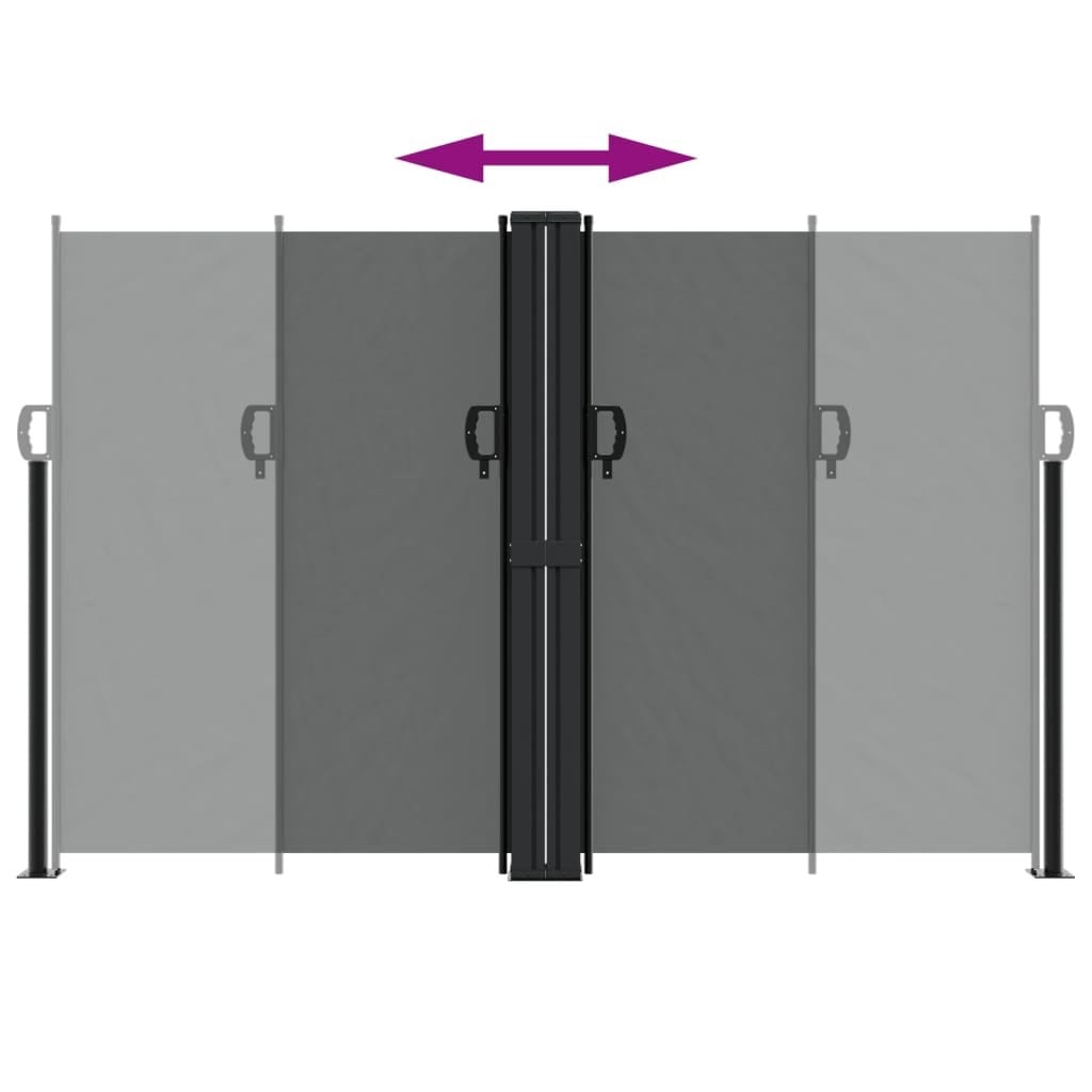 Retractable Side Awning Anthracite 63"x472.4"