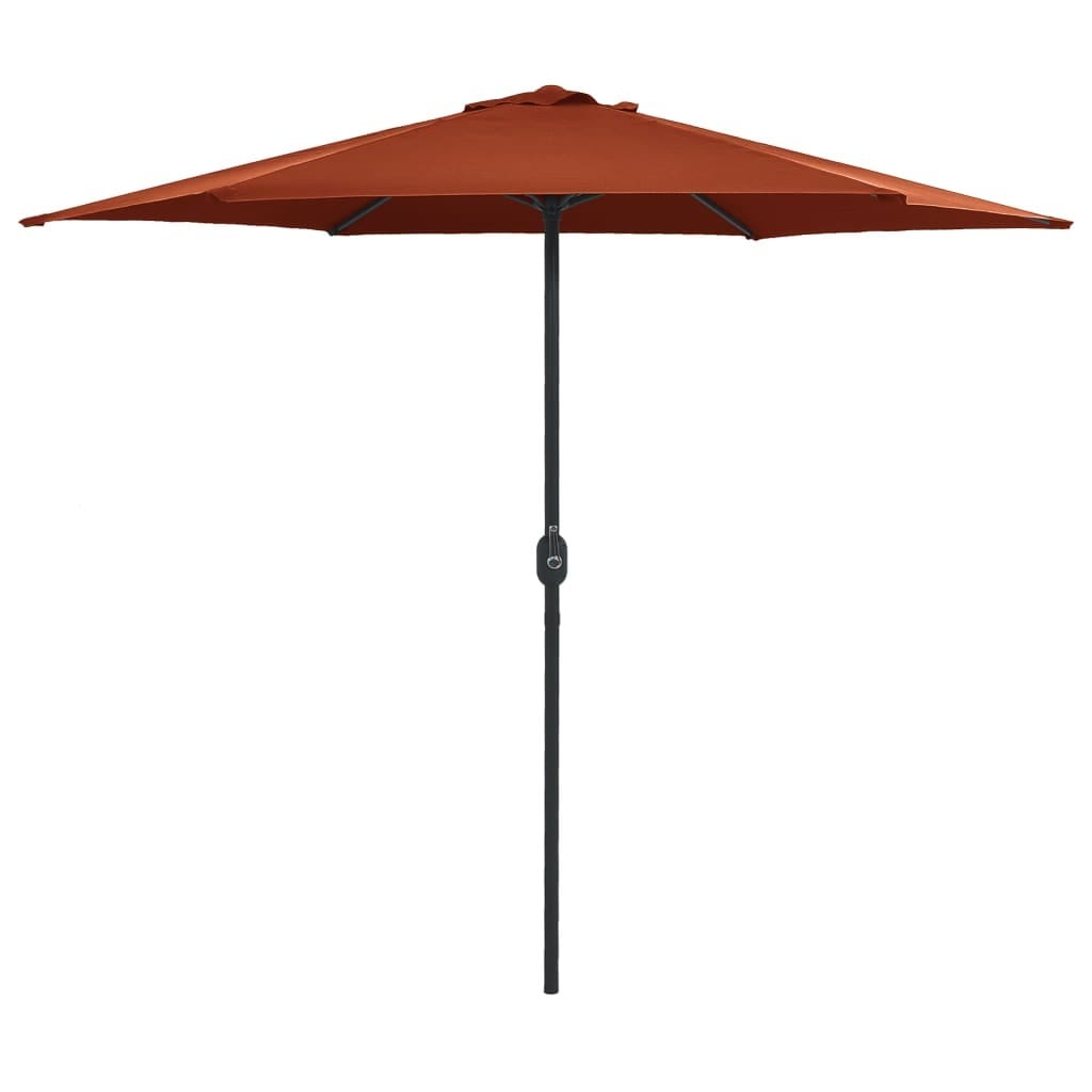 Garden Parasol with Aluminum Pole 106.3"x96.9" Terracotta