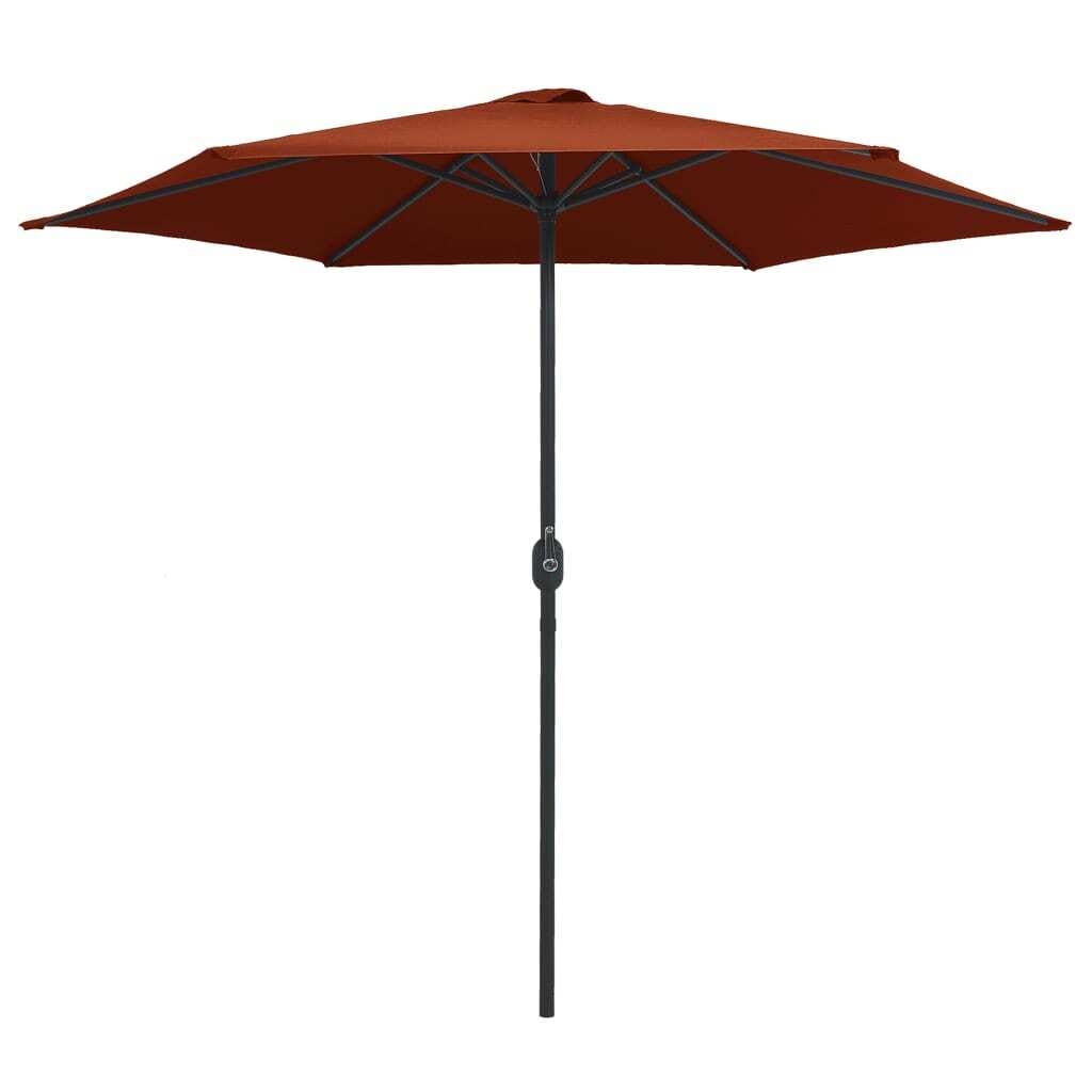 Garden Parasol with Aluminum Pole 106.3"x96.9" Terracotta