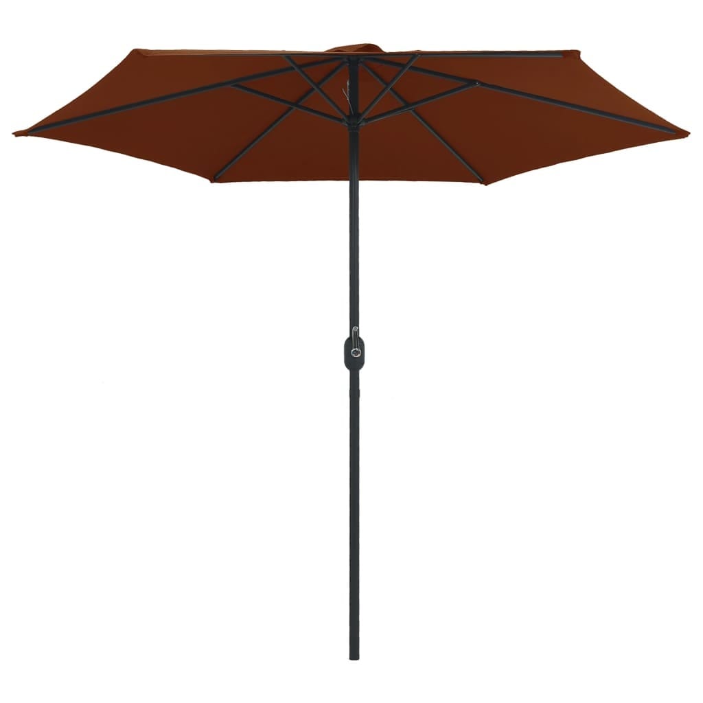Garden Parasol with Aluminum Pole 106.3"x96.9" Terracotta