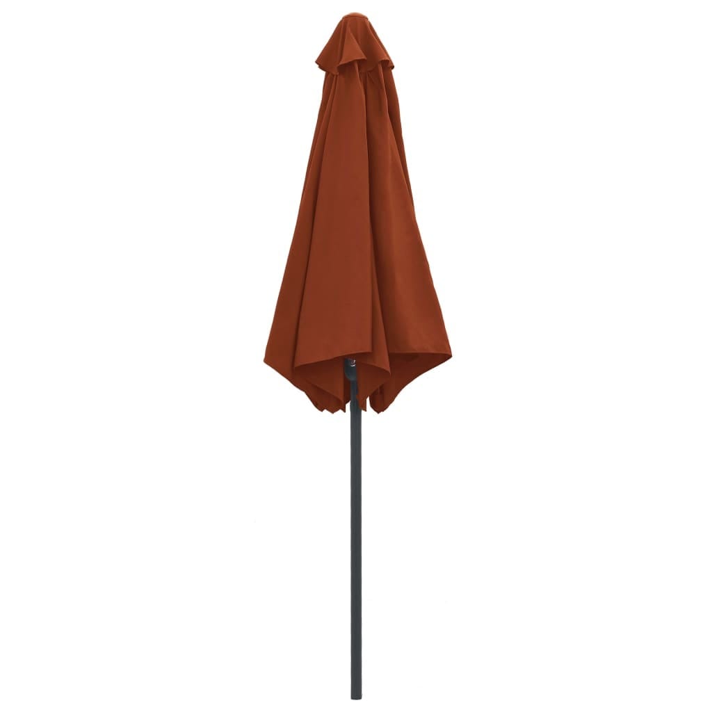 Garden Parasol with Aluminum Pole 106.3"x96.9" Terracotta