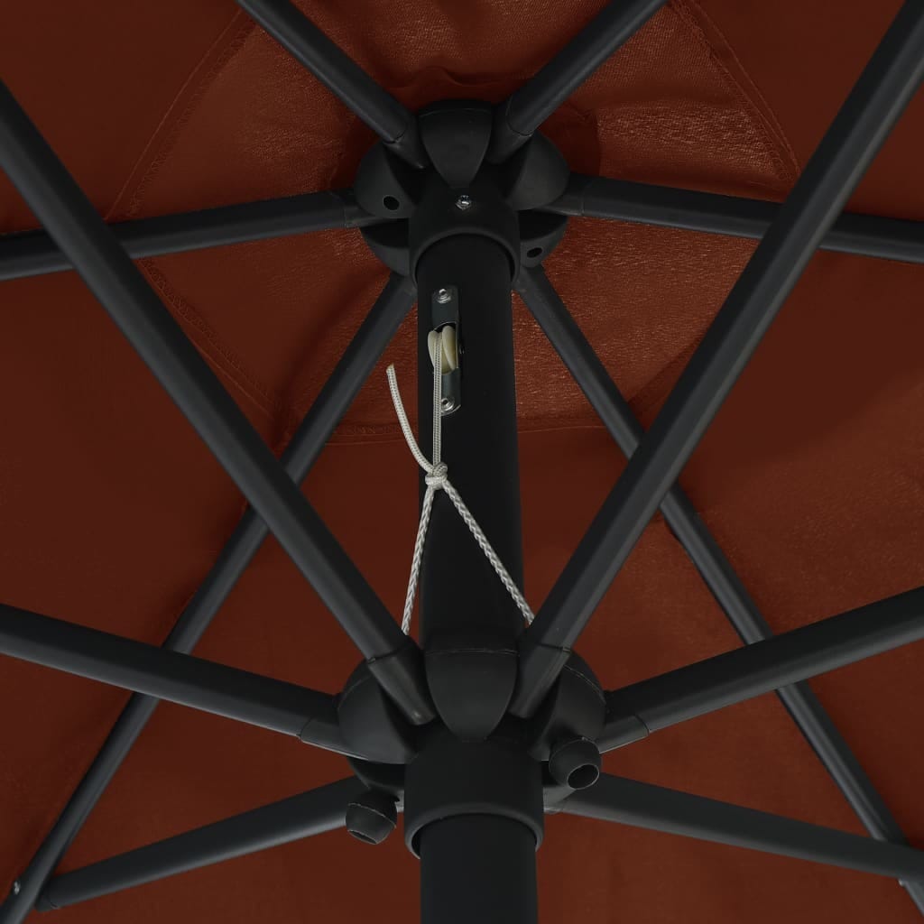 Garden Parasol with Aluminum Pole 106.3"x96.9" Terracotta
