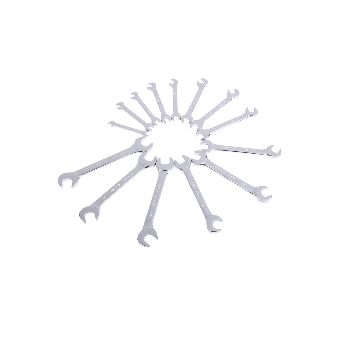 SUNEX 14-PC Metric Wrench Set, Full Polish