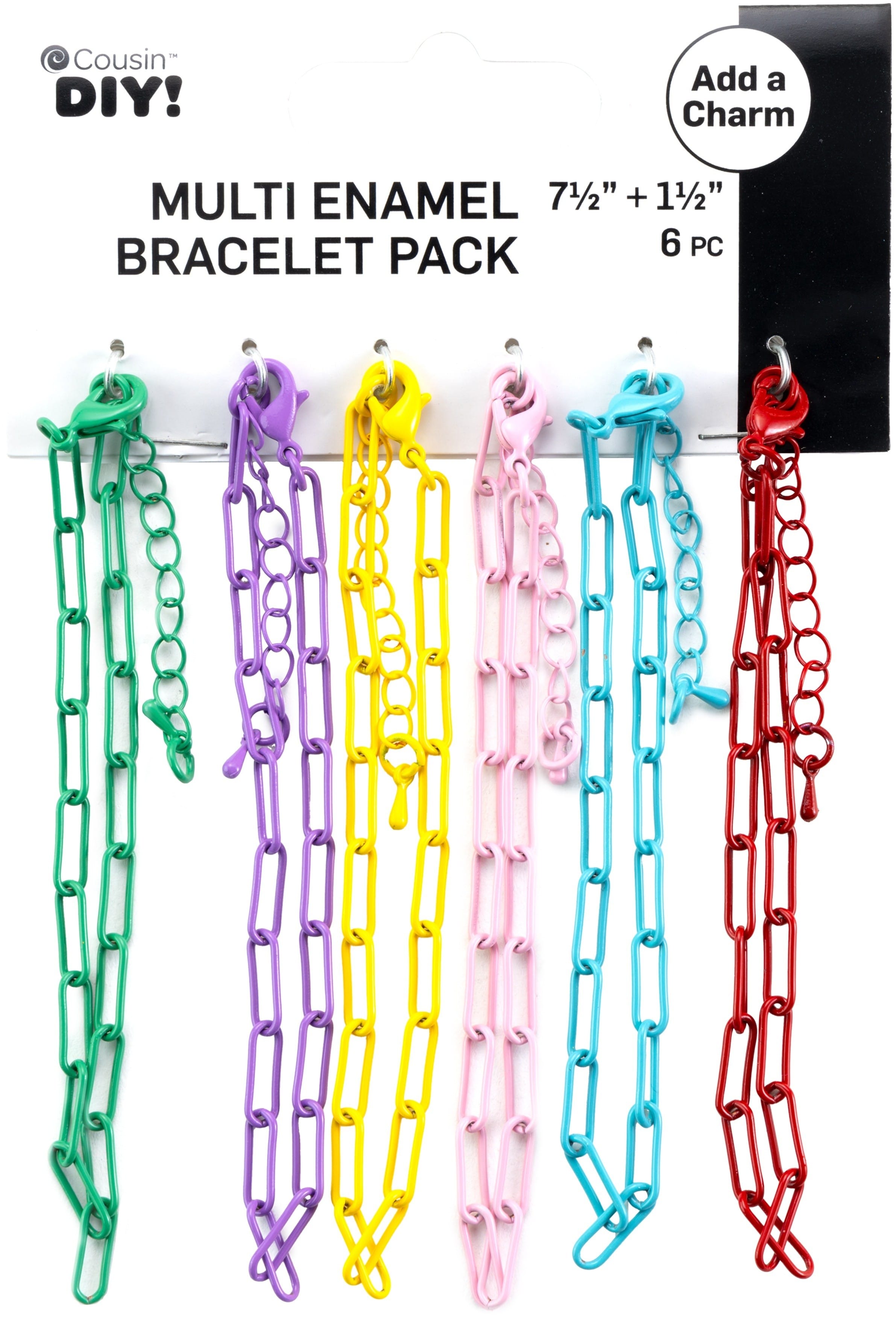 Cousin DIY Enamel Bracelets 6PkgMultiColor Pack of 2