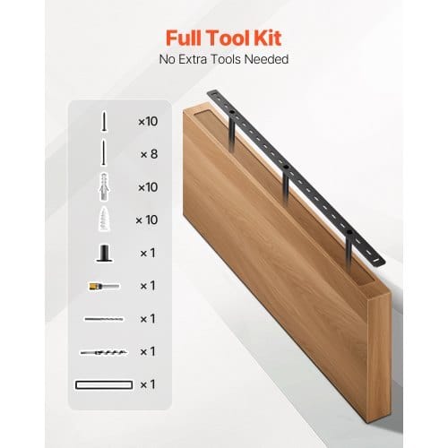 Floating Shelf Bracket 1 Pack, 190 lbs/86 kg Weight Capacity, 34x6.2x1.5 inch / 863.6x157.4x38.1 mm, Heavy Duty Hidden Shelf Brackets Support, Wall Mounting Invisible Floating Shelves Bracket
