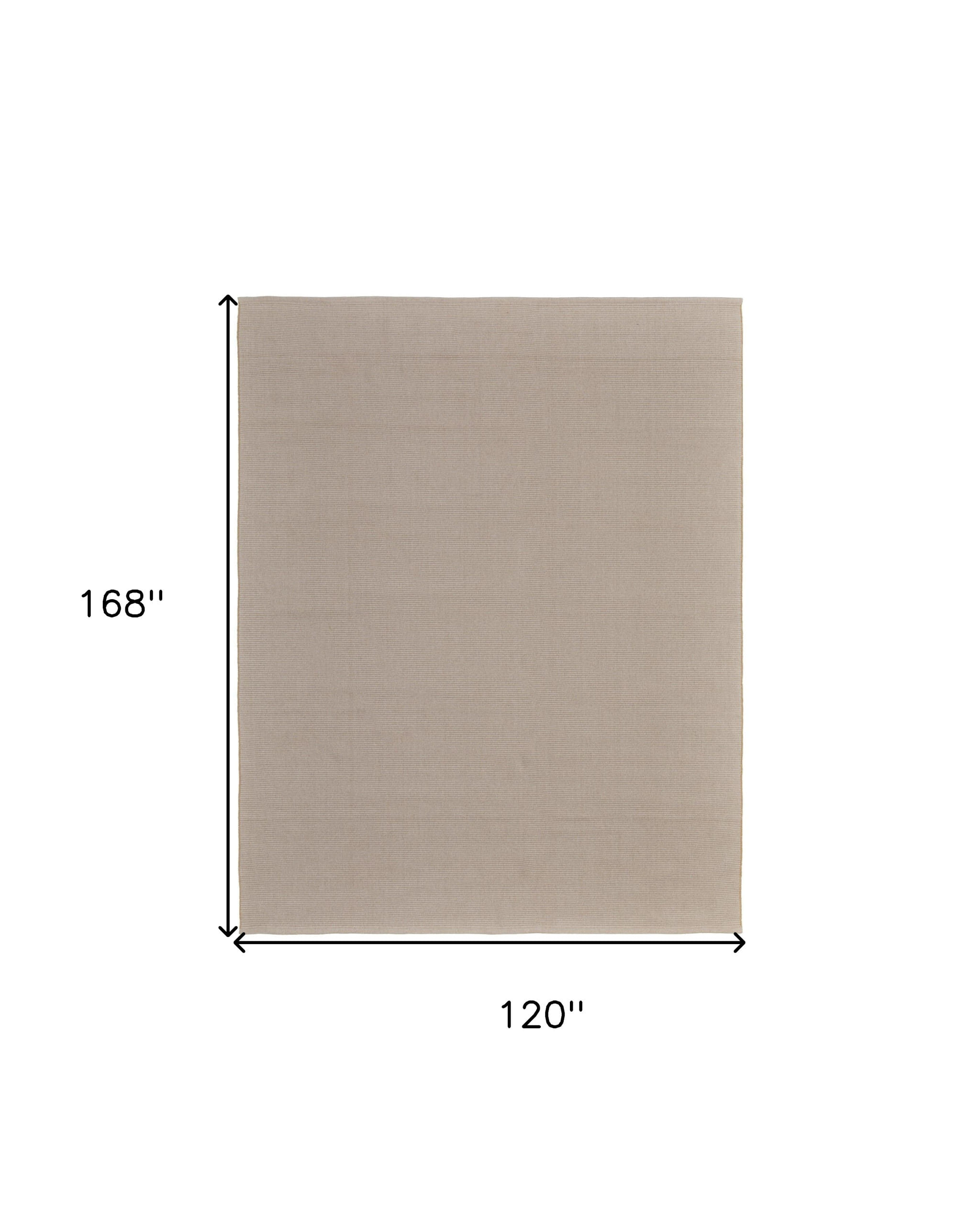 10' X 14' Ivory and Tan Hand Woven Area Rug