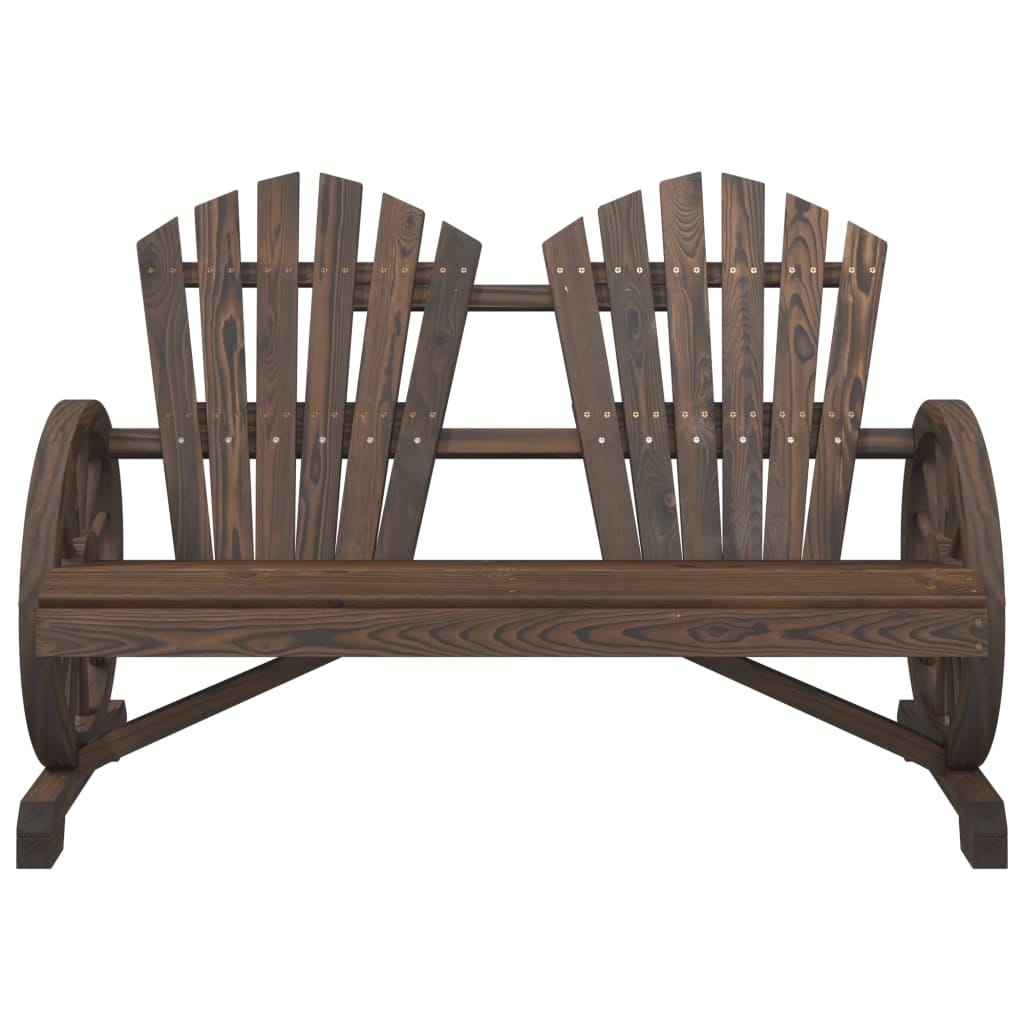 Patio Adirondack Chair 2-Seater Solid Wood Fir