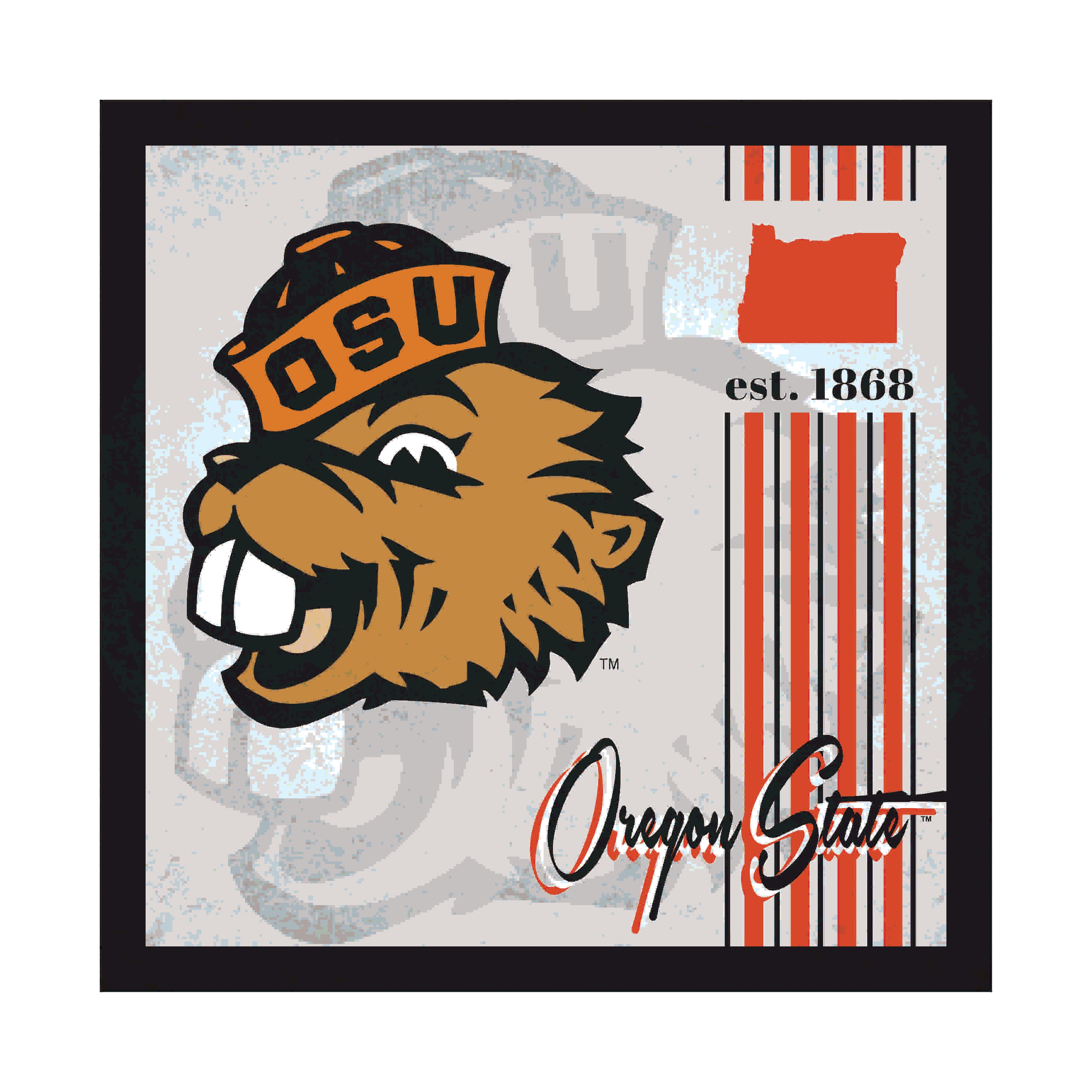 Oregon State Beavers Sign Wood 10x10 Album Design - Special Order