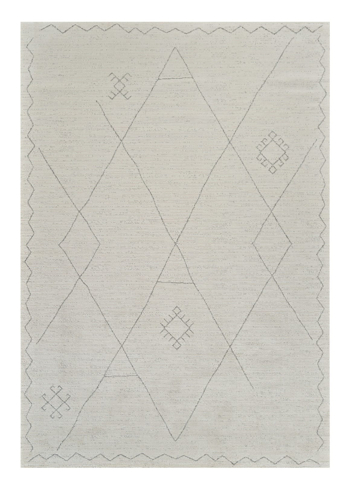 8' X 11' Cream and Beige Abstract Non Skid Area Rug