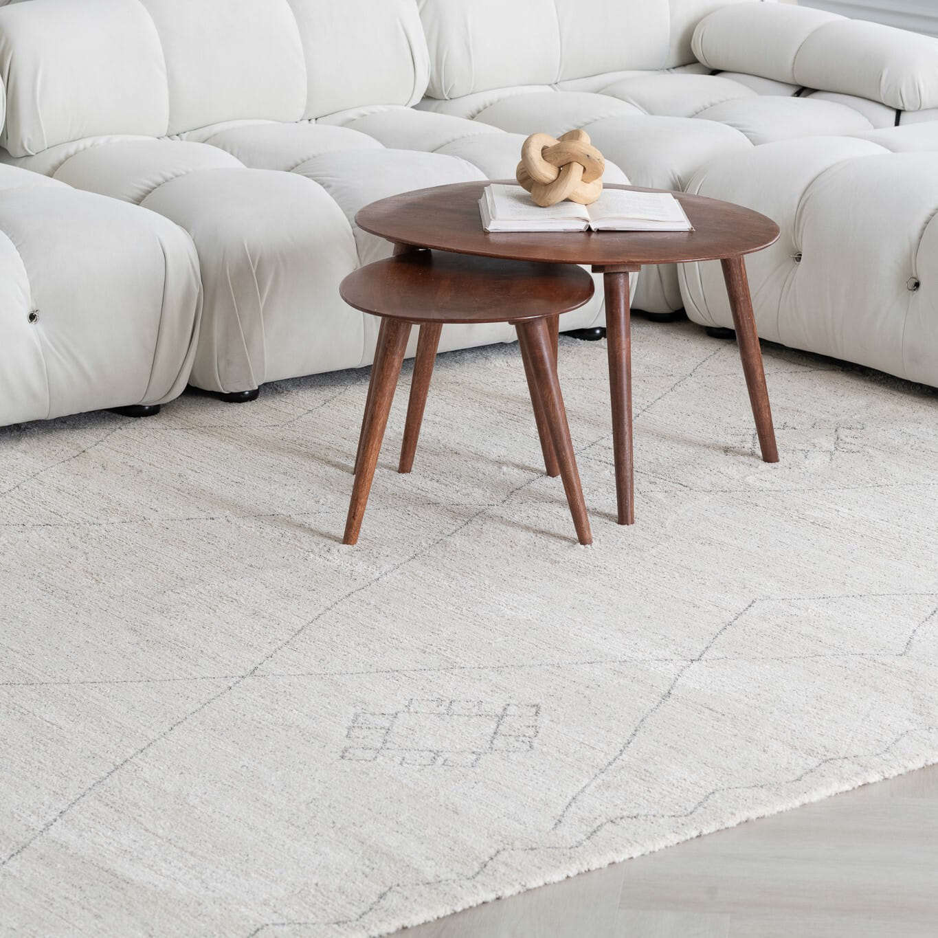 8' X 11' Cream and Beige Abstract Non Skid Area Rug