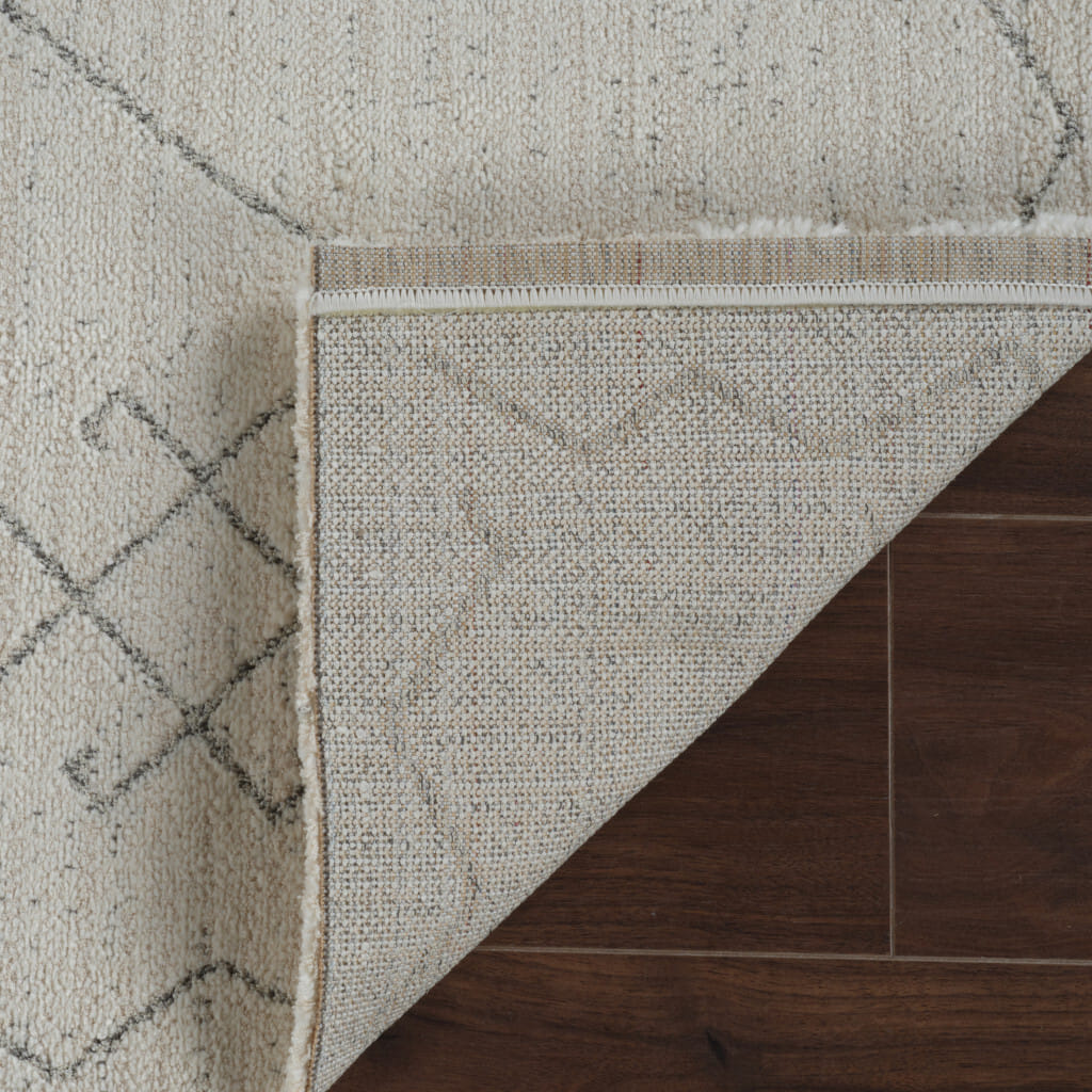 8' X 11' Cream and Beige Abstract Non Skid Area Rug