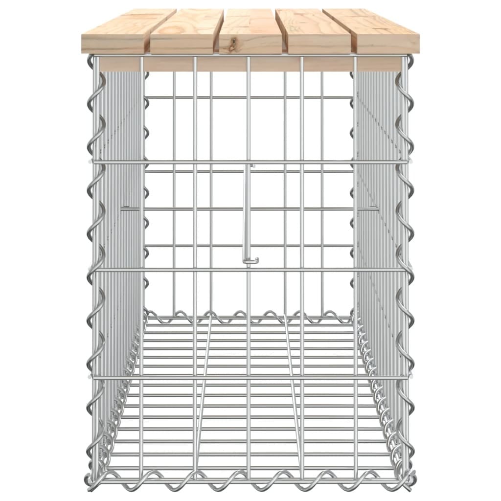 Patio Bench Gabion Design 32.7"x12.4"x16.5" Solid Wood Pine