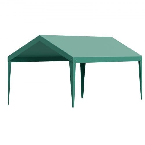 Carport Replacement Canopy, 10 x 20 ft Potable Garage Tent Top Tarp, UV-Resistant & Waterproof Car Shelter Tarp, Heavy Duty Car Port Cover with Ball Buggees, Dark Green, Frame Not Included