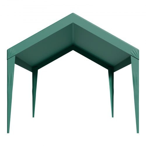 Carport Replacement Canopy, 10 x 20 ft Potable Garage Tent Top Tarp, UV-Resistant & Waterproof Car Shelter Tarp, Heavy Duty Car Port Cover with Ball Buggees, Dark Green, Frame Not Included