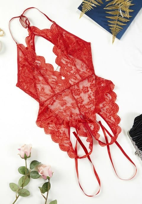 Criss-Cross Lace Teddy