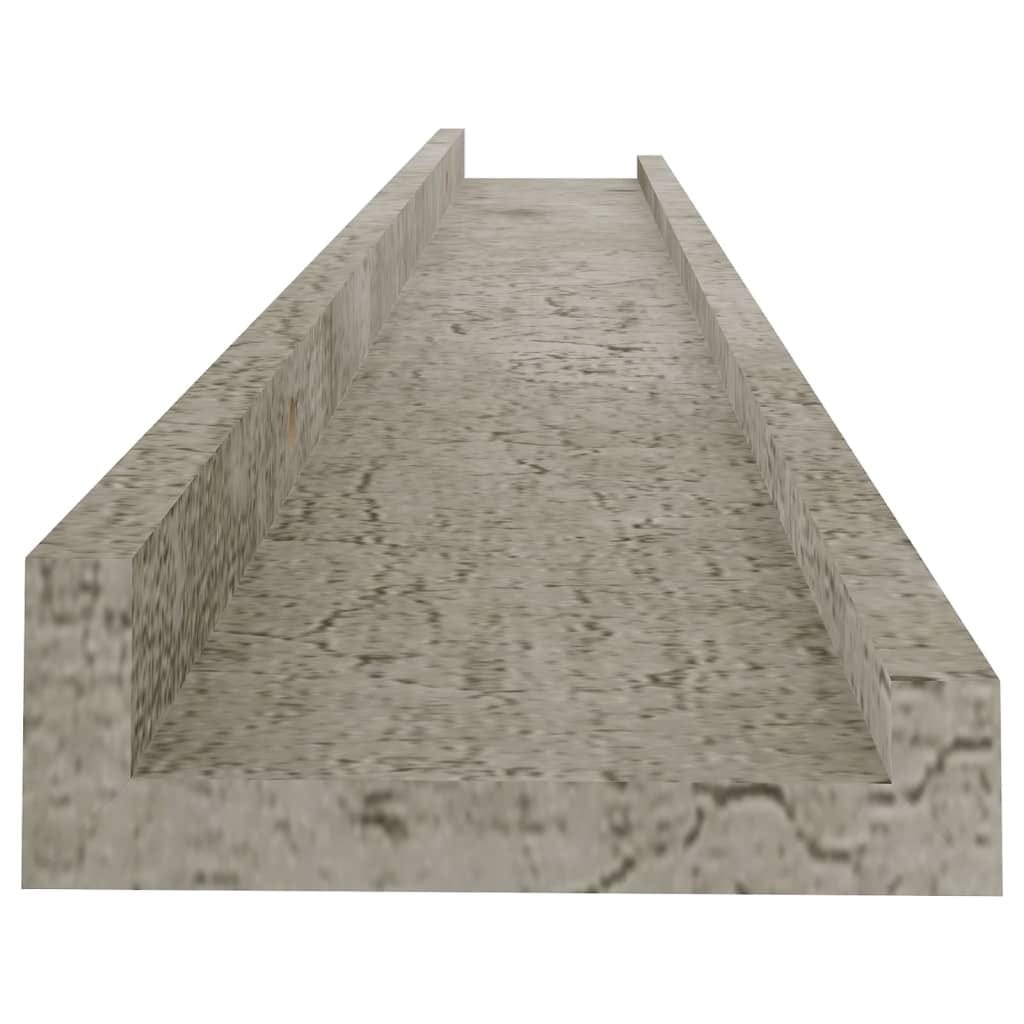 Wall Shelves 4 pcs Concrete Gray 31.5"x3.5"x1.2"
