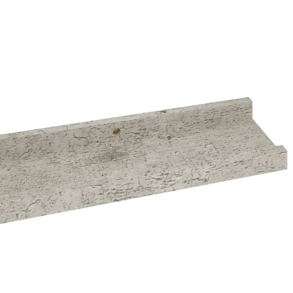 Wall Shelves 4 pcs Concrete Gray 31.5"x3.5"x1.2"