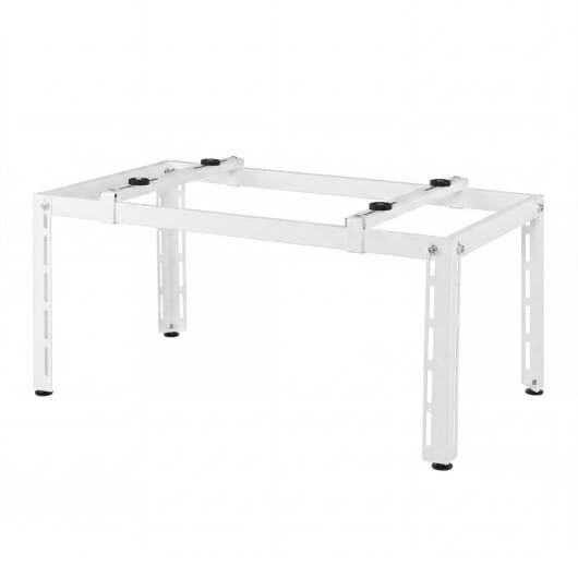 Mini Split Ground Stand Adjustable for 9000-36000 BTU Ductless Air Conditioners Heat Pump-White - Color: White