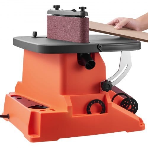 Oscillating Belt and Spindle Sander, 2400RPM Benchtop Spindle Sander with 5/8" Stroke, 5 Sleeves (1/2" - 2") & 24" x 3.86" Sanding Belt for Woodworking, Furniture Finishing, DIY Projects