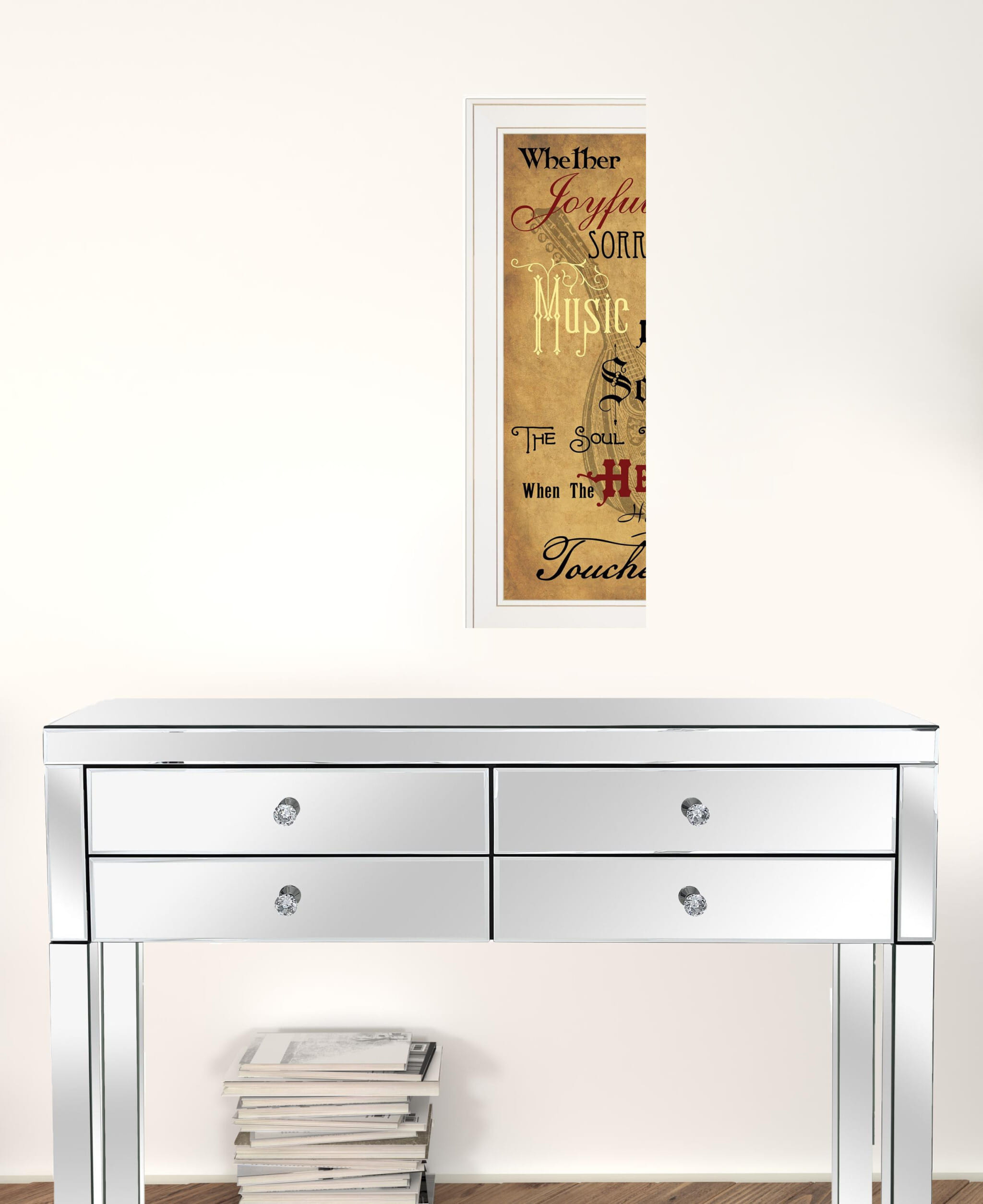 Sound of the Soul 1 White Framed Print Wall Art