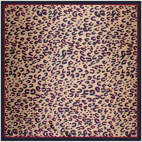 4 Colors Available Classic Leopard Prints Fashion 90*90 cm Artificial Silk Square Scarf