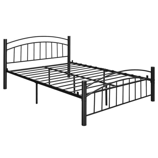 Costway Modern Platform Bed with Headboard and Footboard-Queen Size - Color: Black - Size: Queen Size