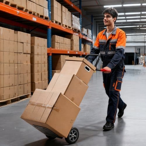 Hand Truck, 600 lbs Load Capacity, Heavy-Duty Hand Truck Dolly with Wheels & Telescoping Handle, Portable Trolley Dolly with Tie-down Strap for Moving Home, Office, Warehouse, Supermarket