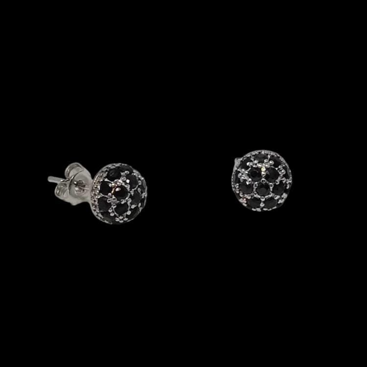 Color: BLACK - Crystal Love Pave Crystal Cluster Studs in 4 Colors