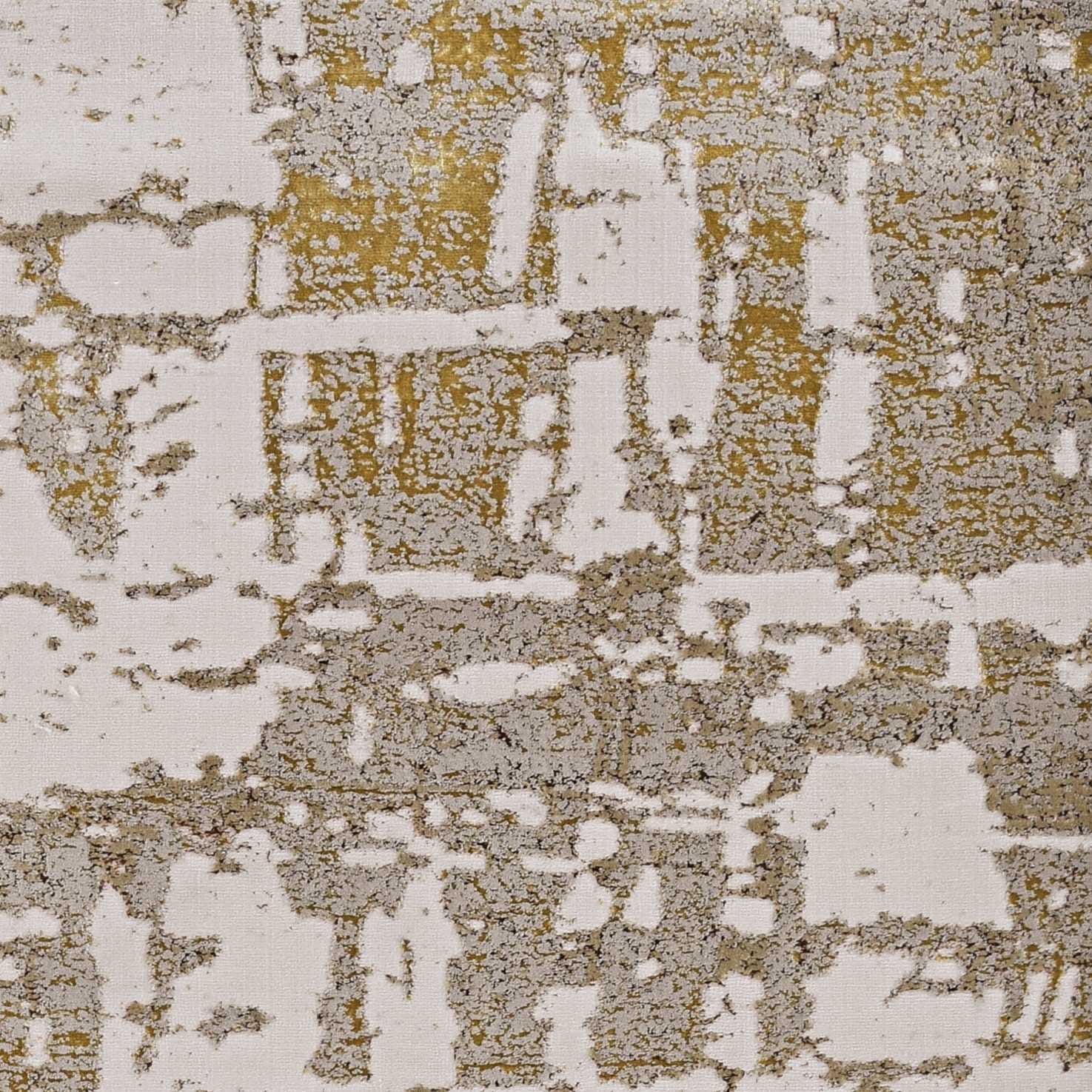 7' X 10' Ivory Gold Machine Woven Abstract Indoor Area Rug