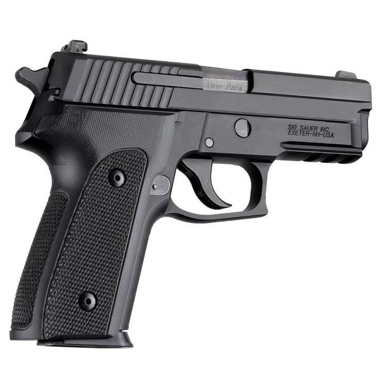 Hogue Sig Sauer P228/P229 Checkered Grips G10 G-Mascus (Solid Black)