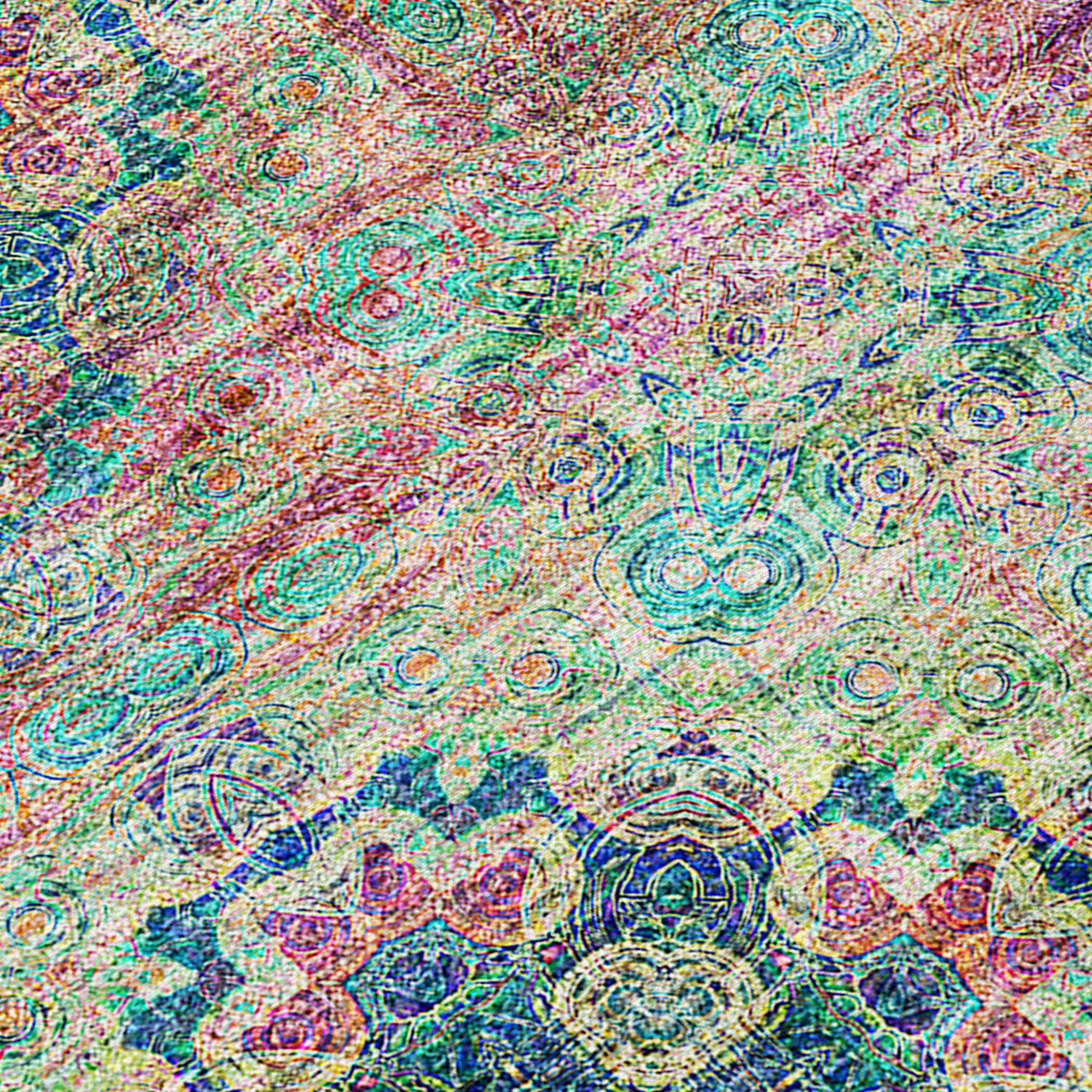 9' X 12' Blue and Green Floral Medallion Washable Non Skid Indoor Outdoor Area Rug