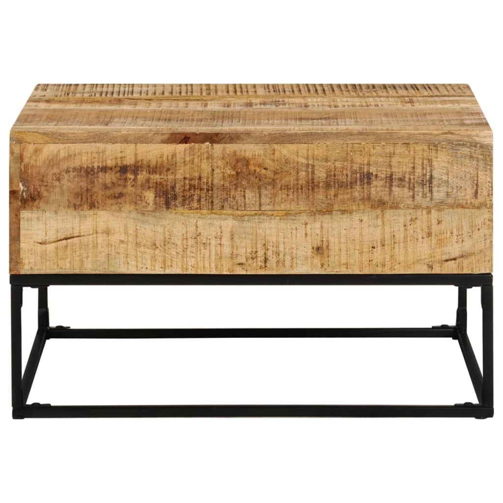 Coffee Table 26.8"x26.8"x16.1" Rough Mango Wood