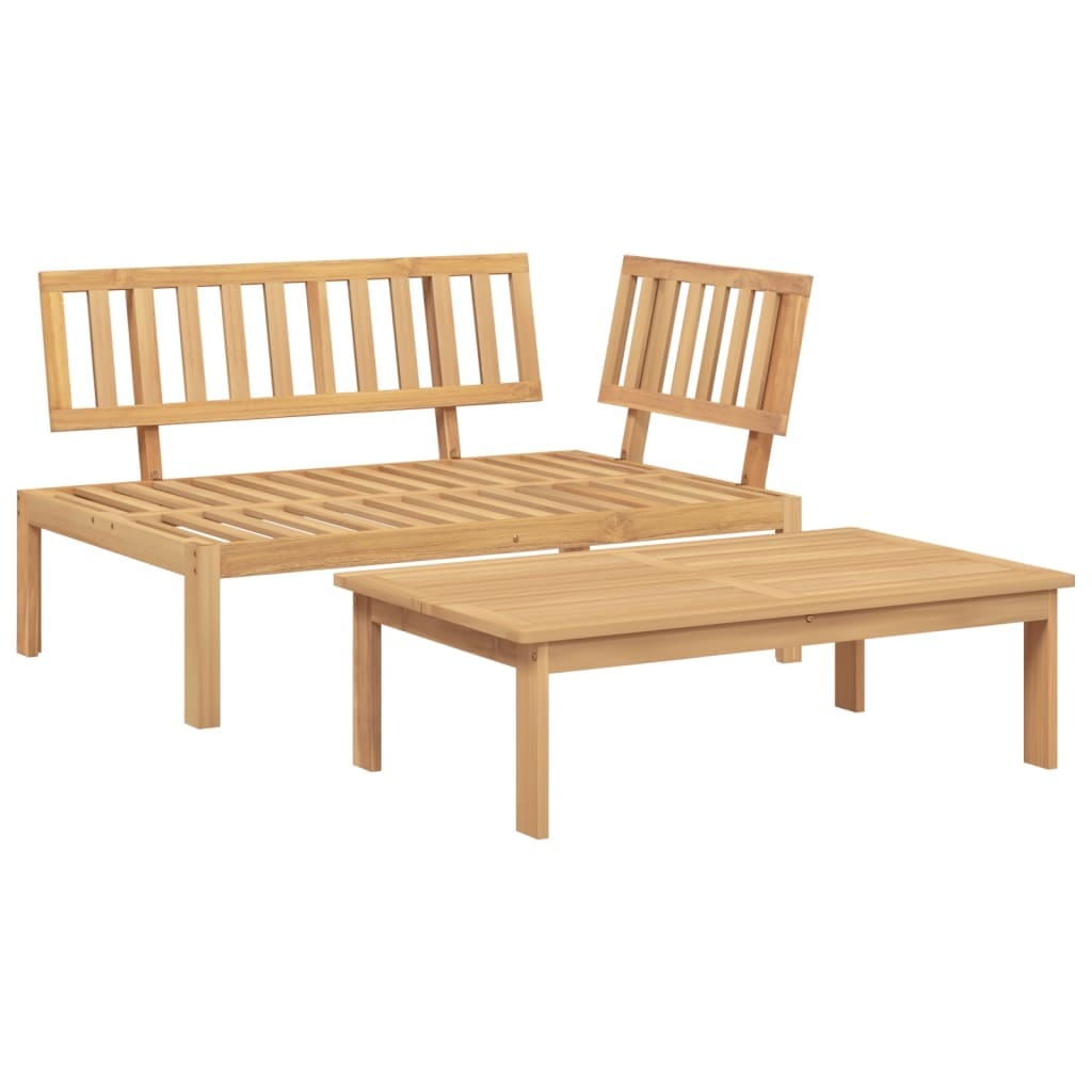 Patio Pallet Sofa Set 2 pcs Solid Wood Acacia