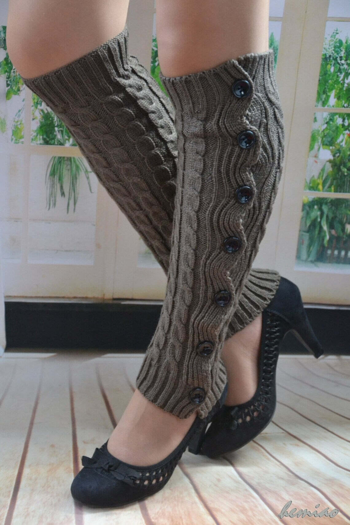 Cute As A Button Tall Boots Leg Warmers