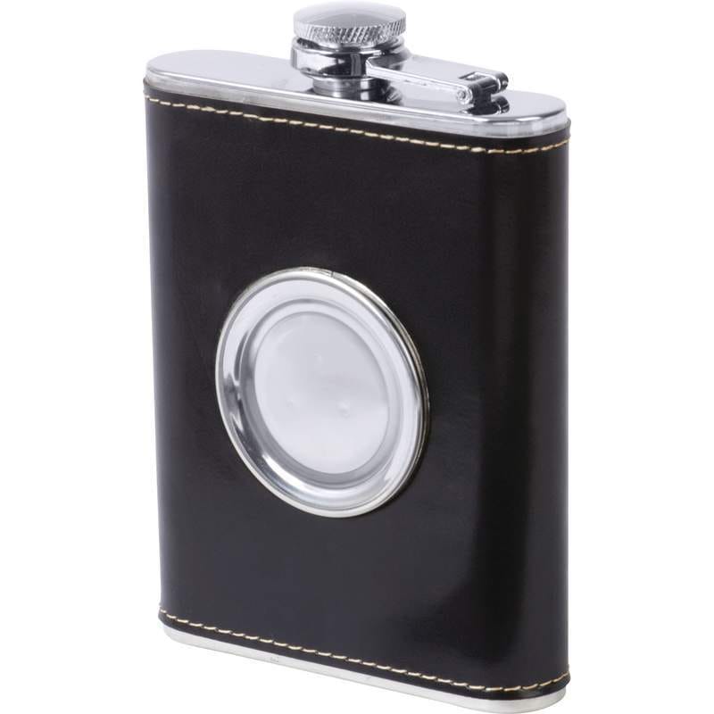 6.7oz ss flask w built in cup