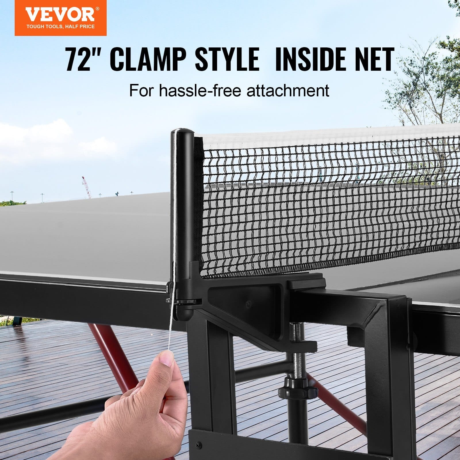 Ping Pong Table, Professional Table Tennis Game, Indoor/Outdoor All Weather Aluminum Table Tennis Table, Portable Foldable Table with Quick Clamp Net & Large Lockable Wheels, 10 Minute Assembly