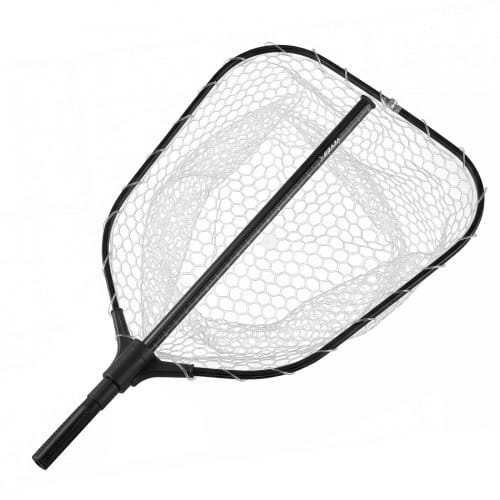 Fishing Net, Foldable Landing Nets with Telescopic Handle and Built in Length Scale, Lightweight and Stronger 6063 Aluminum Fish Gear, Soft Silicone Mesh, Holds up to 30 lbs, for Kayak Boat Bank
