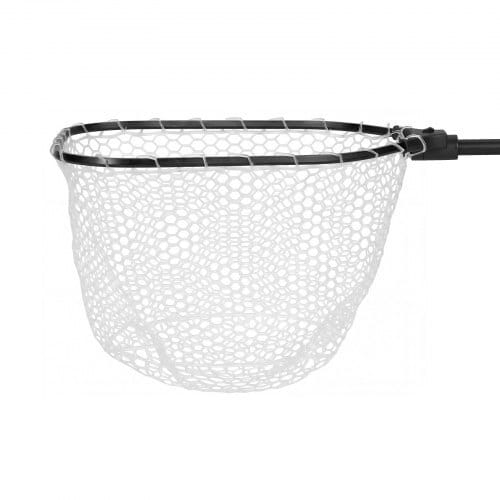 Fishing Net, Foldable Landing Nets with Telescopic Handle and Built in Length Scale, Lightweight and Stronger 6063 Aluminum Fish Gear, Soft Silicone Mesh, Holds up to 30 lbs, for Kayak Boat Bank