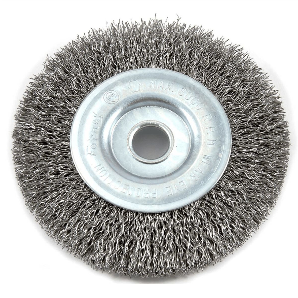 Forney Industries Wire Wheel Crimped, 4 in x .012 in x 1/2 in Arbor
