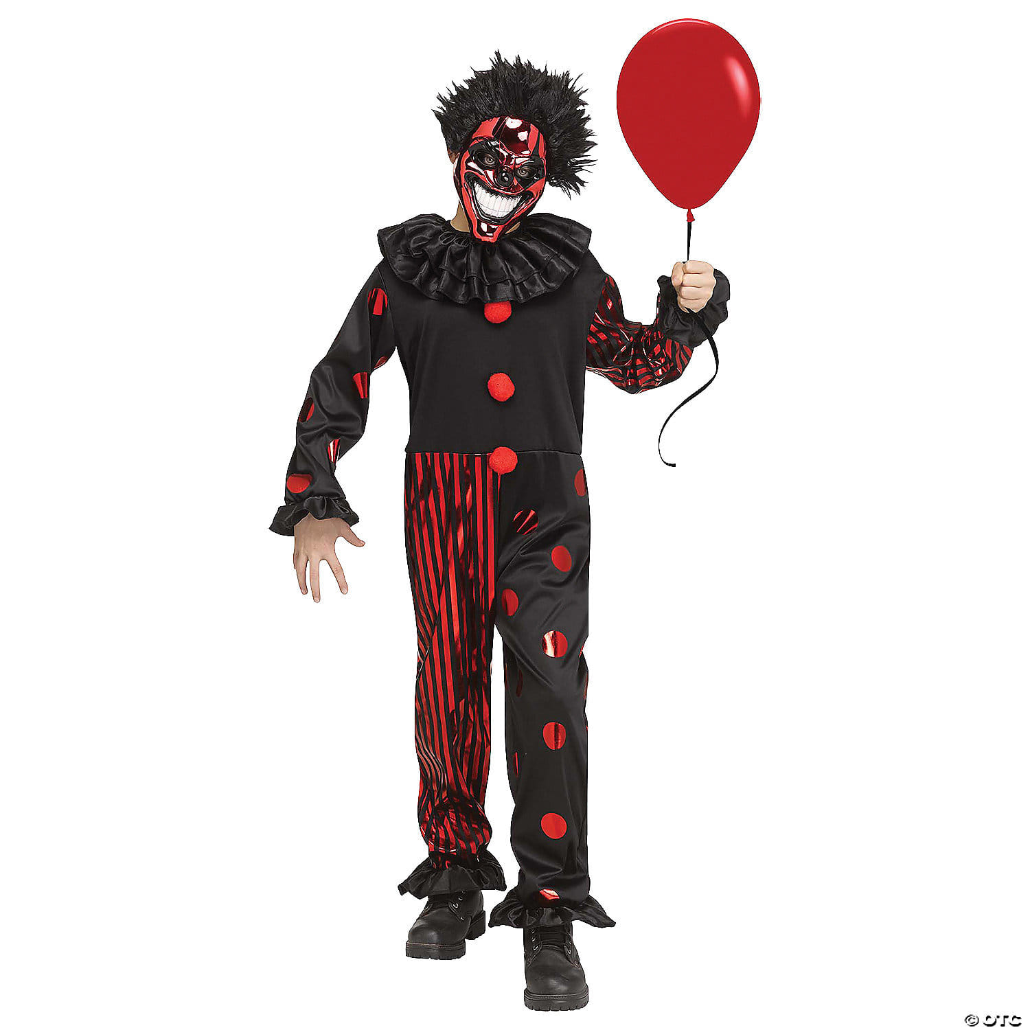 Kids Chrome Clown Costume Medium
