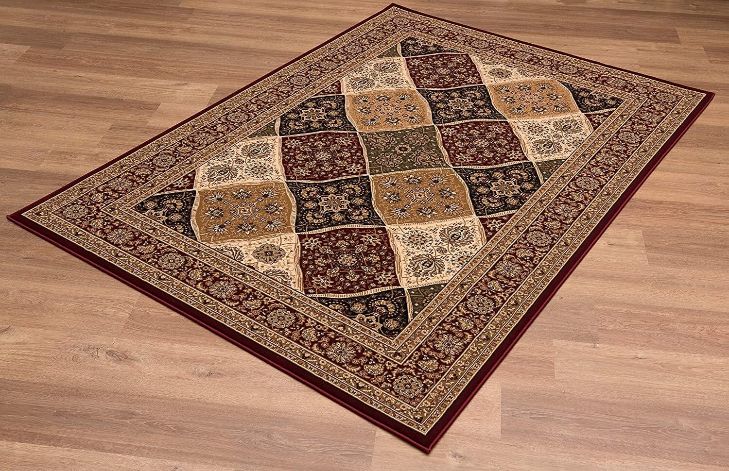 10' Runner Red and Beige Oriental Power Loom Runner Rug